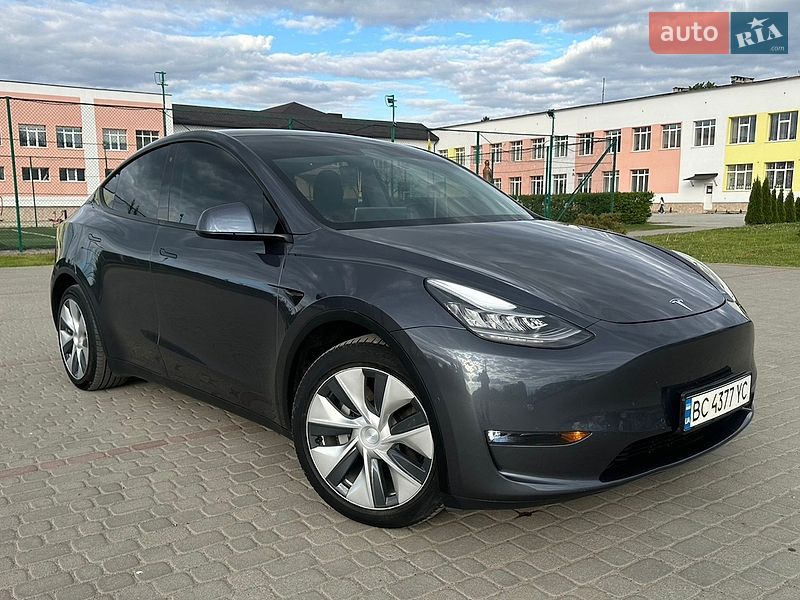 2020 Tesla Model Y, VIN 5YJYGDEE9LF031540:plate — фото 1 (autoria)