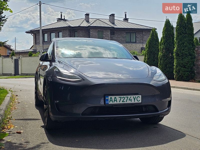 2021 Tesla Model-Y, VIN 5YJYGAED9MF126574:plate — фото 1 (autoria)