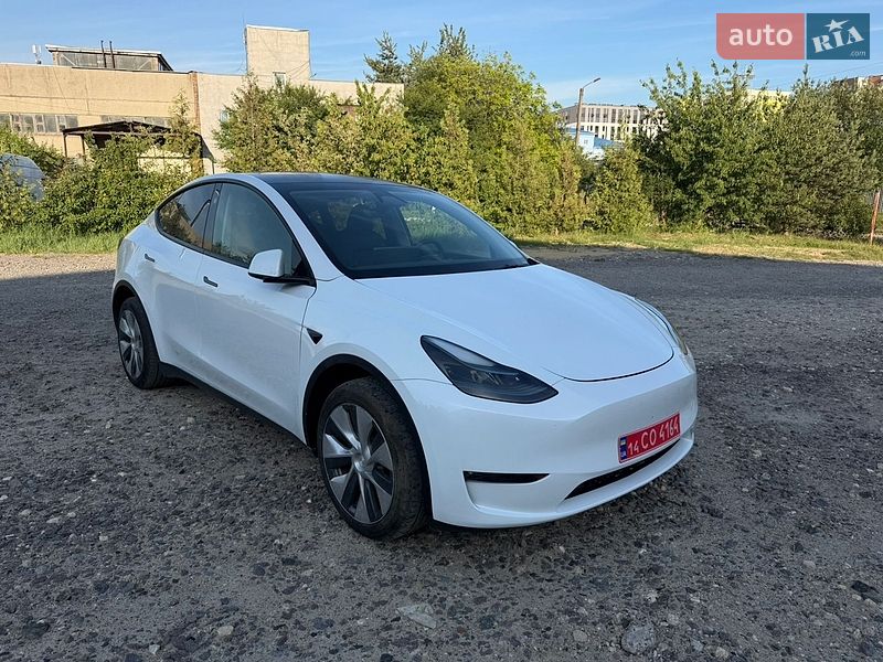2023 Tesla Model Y, VIN 7SAYGDEEXPF802080:plate — фото 1 (autoria)