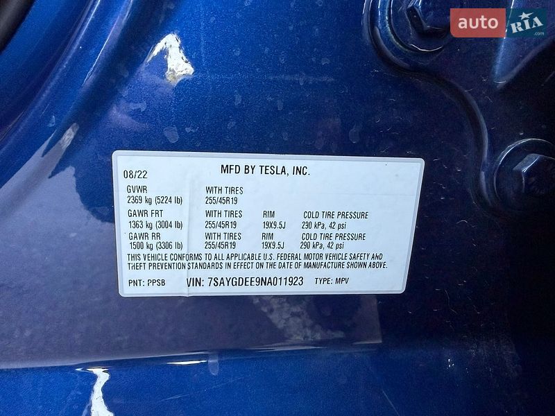 Позашляховик / Кросовер Tesla Model Y 2022 в Одесі
