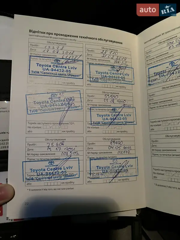 Седан Toyota Camry 2017 в Львові документ