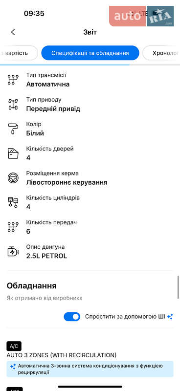 Седан Toyota Camry 2015 в Києві