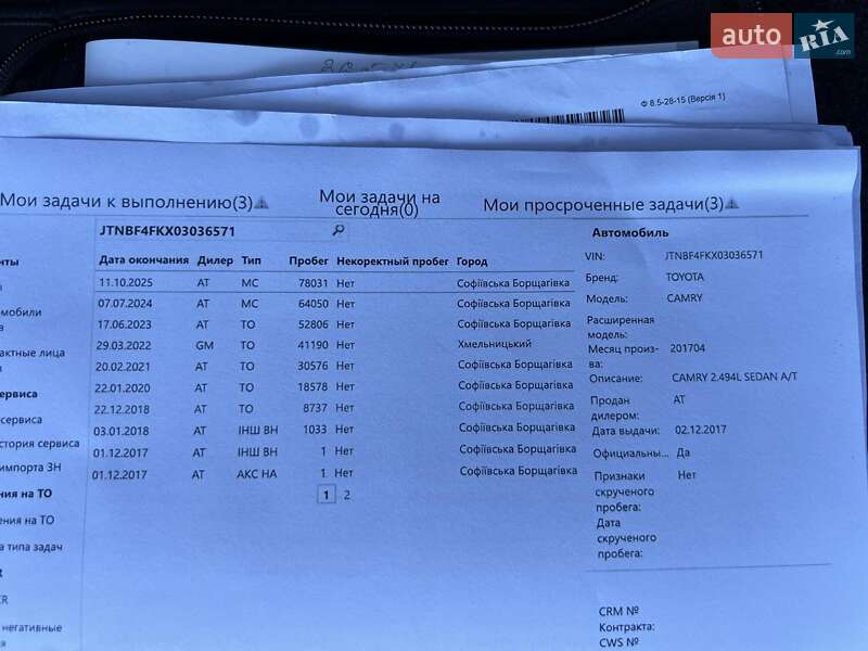 Седан Toyota Camry 2017 в Киеве фото 68 Седан Toyota Camry 2017 в Киеве