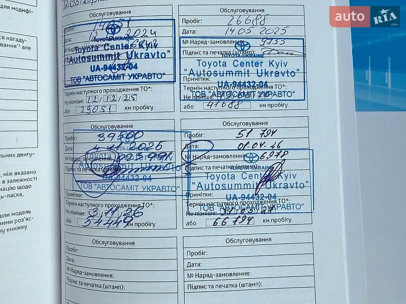 Седан Toyota Camry 2024 в Белой Церкви документ