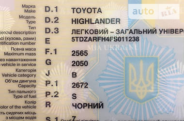 Позашляховик / Кросовер Toyota Highlander 2015 в Миколаєві