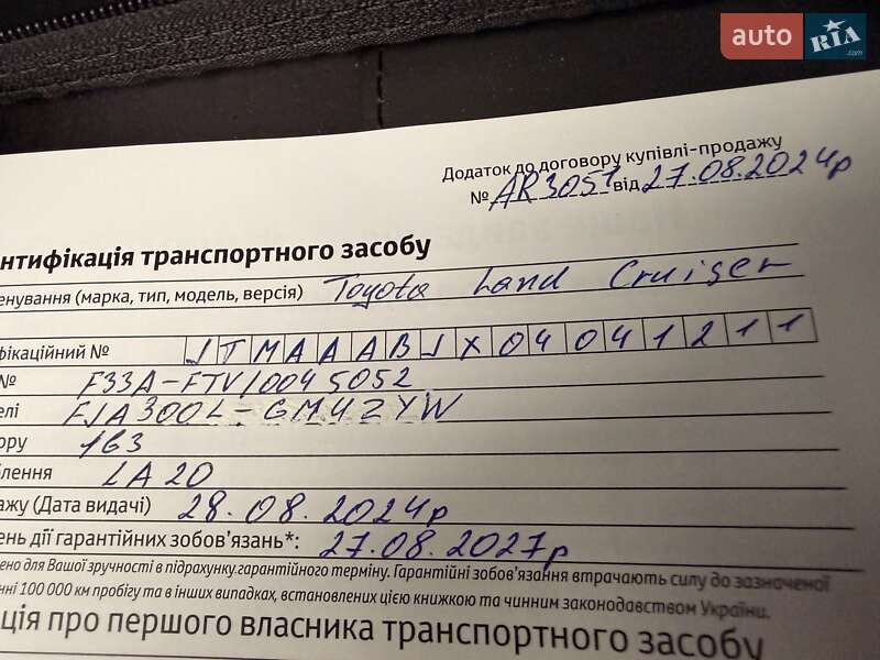 Внедорожник / Кроссовер Toyota Land Cruiser 2023 в Киеве