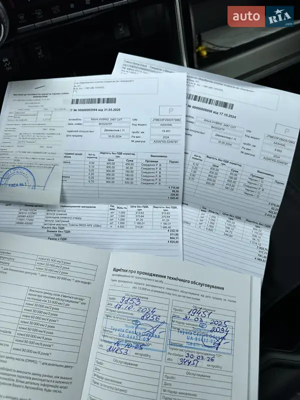 Внедорожник / Кроссовер Toyota RAV4 2024 в Киеве документ