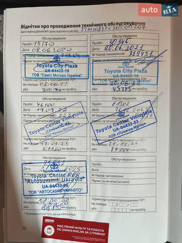 Внедорожник / Кроссовер Toyota RAV4 2019 в Киеве документ 2 фото Внедорожник / Кроссовер Toyota RAV4 2019 в Киеве документ