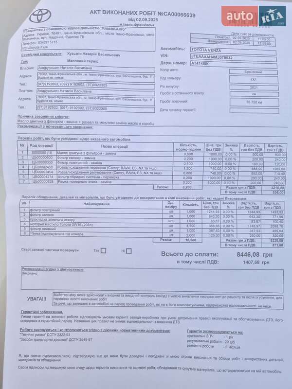 Позашляховик / Кросовер Toyota Venza 2021 в Івано-Франківську
