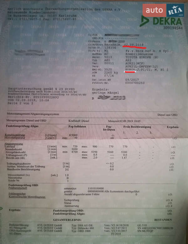 Мінівен Toyota Verso 2014 в Одесі