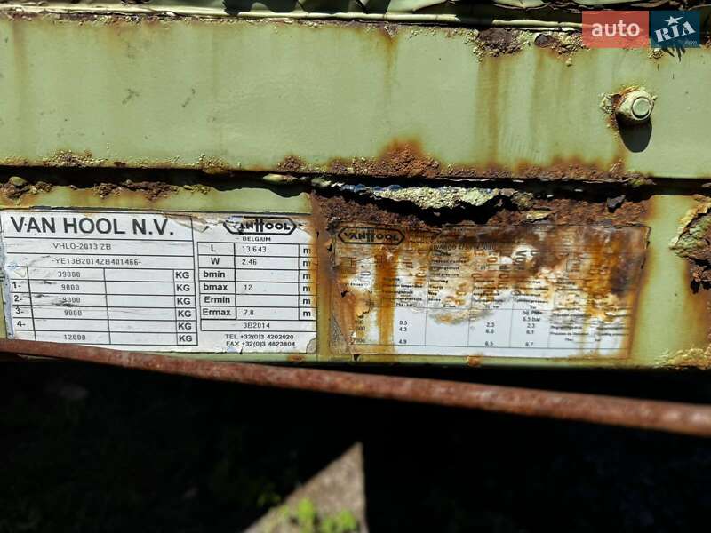 Тентованный борт (штора) - полуприцеп Van Hool 3B2014 2002 в Полтаве фото 5 Тентованный борт (штора) - полуприцеп Van Hool 3B2014 2002 в Полтаве