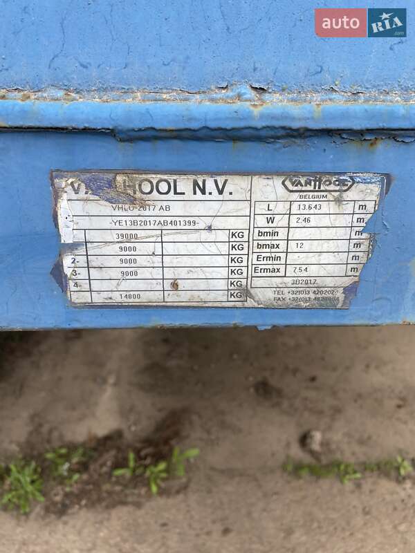 Бортовий напівпричіп Van Hool 3B2017 2002 в Лубнах фото 8 Бортовий напівпричіп Van Hool 3B2017 2002 в Лубнах