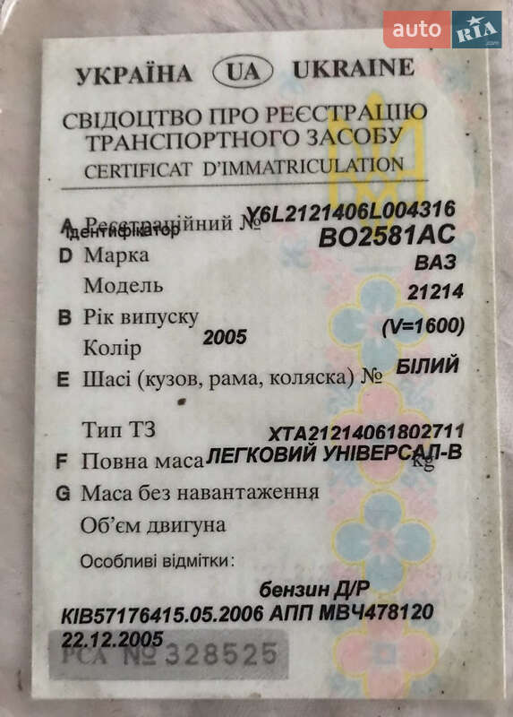 Внедорожник / Кроссовер ВАЗ / Lada 21214 / 4x4 2005 в Тернополе
