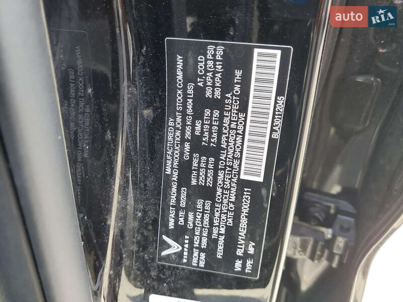 Внедорожник / Кроссовер VinFast VF-8 2023 в Виннице фото 5 Внедорожник / Кроссовер VinFast VF-8 2023 в Виннице