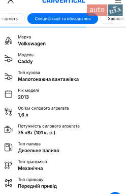 Минивэн Volkswagen Caddy 2012 в 