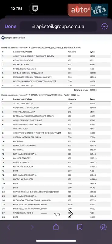 Хетчбек Volkswagen Golf GTI 2015 в Києві документ