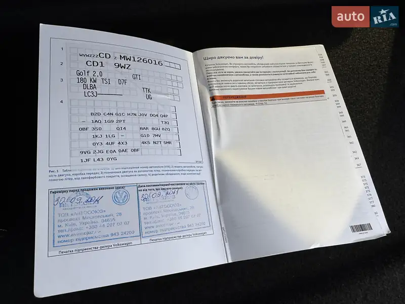 Хэтчбек Volkswagen Golf GTI 2021 в Киеве документ