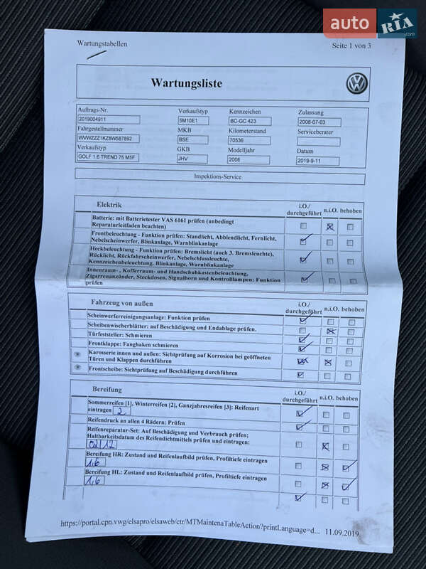 Хэтчбек Volkswagen Golf Plus 2008 в Луцке