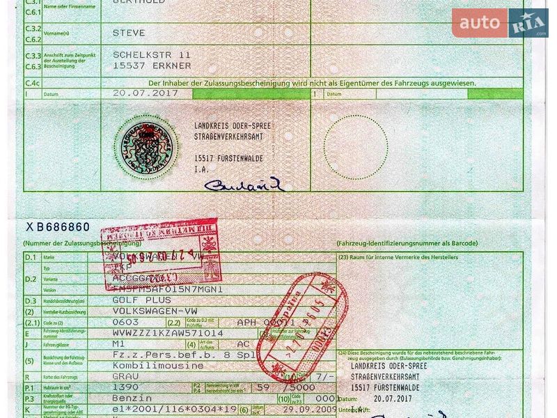 Хэтчбек Volkswagen Golf Plus 2009 в Виннице