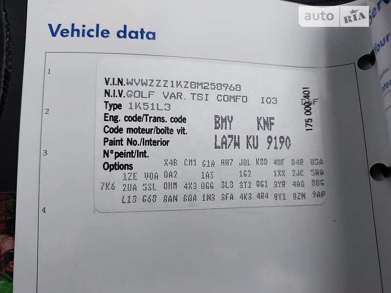 Универсал Volkswagen Golf 2008 в Ровно