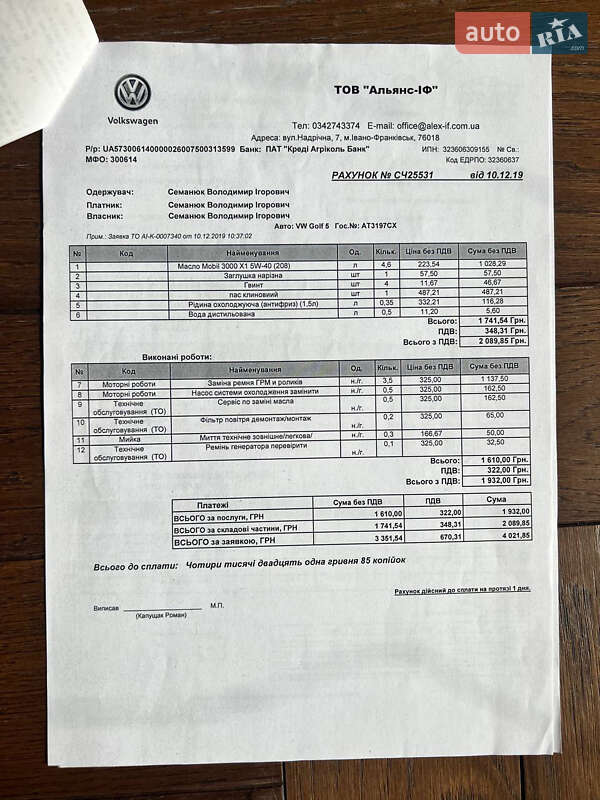 Универсал Volkswagen Golf 2009 в Ивано-Франковске