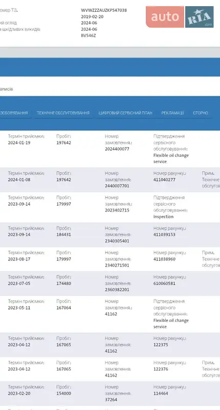 Универсал Volkswagen Golf 2019 в Кропивницком документ 2 фото Универсал Volkswagen Golf 2019 в Кропивницком документ
