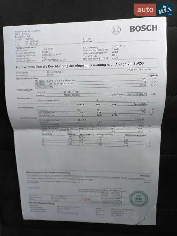 Универсал Volkswagen Golf 2017 в Ужгороде документ