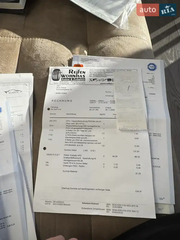 Хэтчбек Volkswagen Golf 2009 в Ивано-Франковске документ 16 фото Хэтчбек Volkswagen Golf 2009 в Ивано-Франковске документ