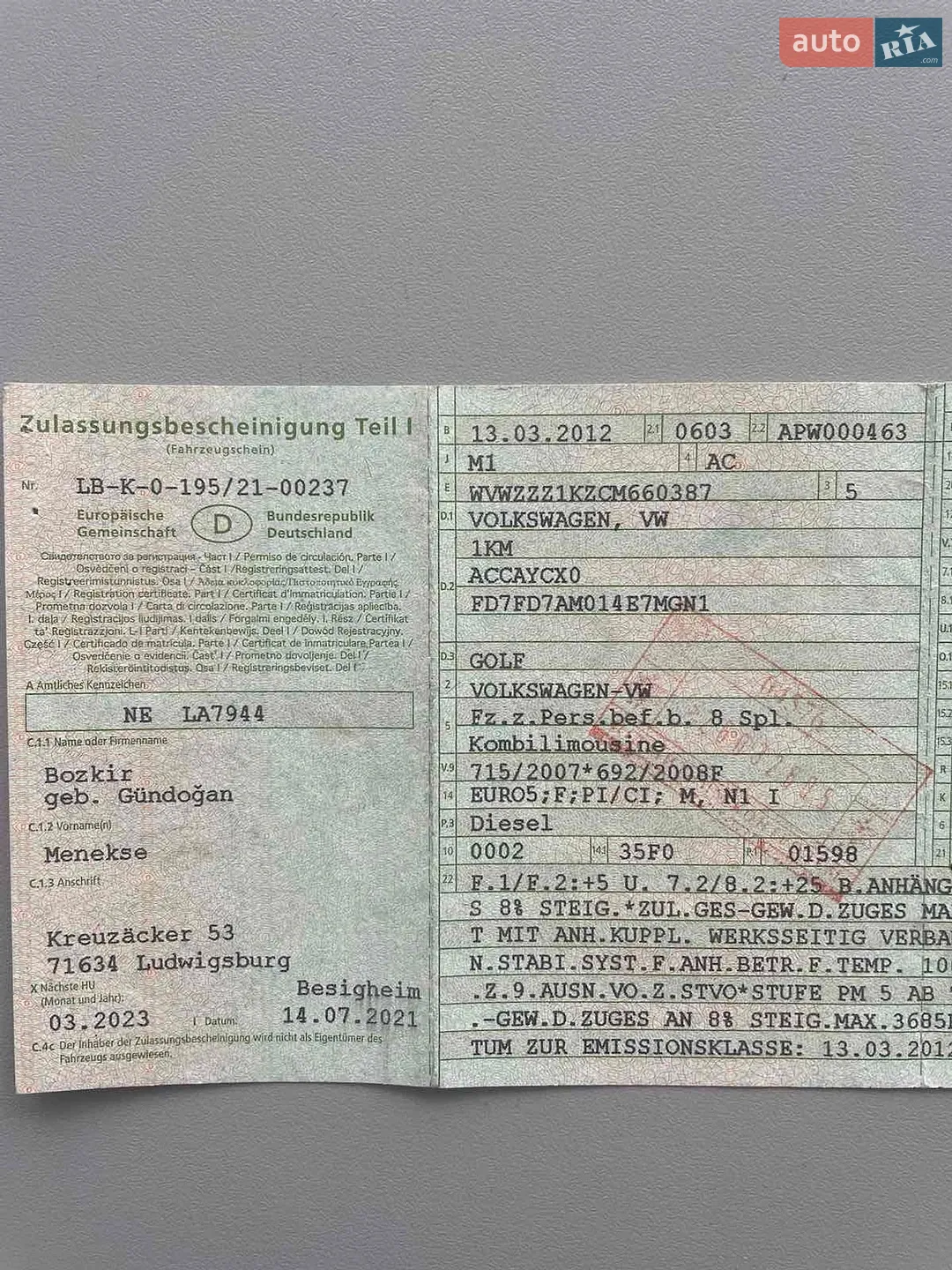 Volkswagen Golf 2011 VIN WVWZZZ1KZCM660387 фото оголошення 35 з 39