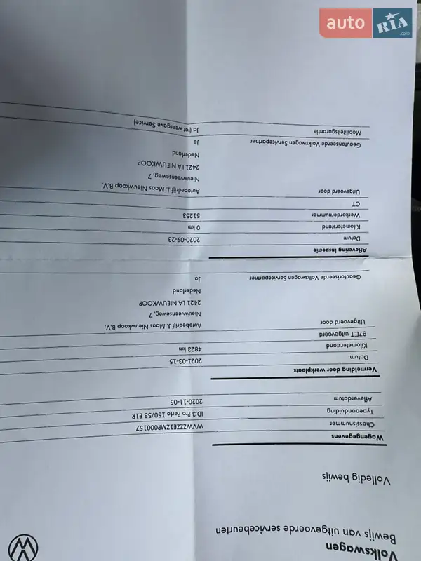 Хетчбек Volkswagen ID.3 2021 в Рівному документ