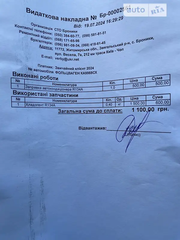 Седан Volkswagen Passat 2011 в Києві документ