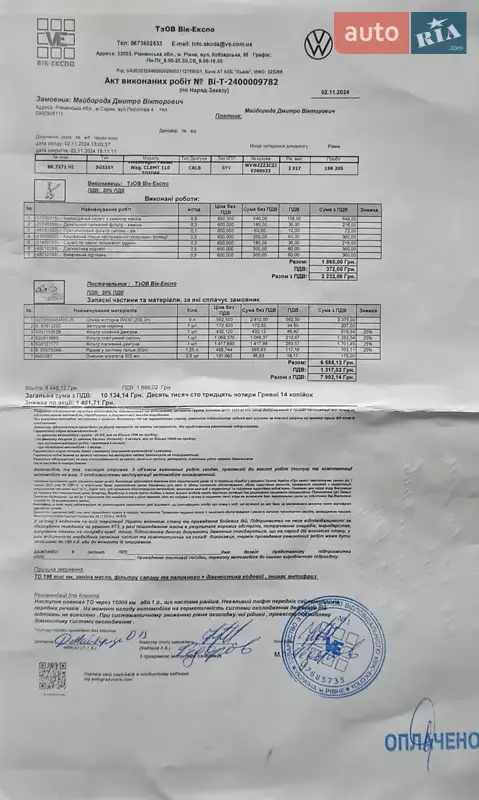 Универсал Volkswagen Passat 2017 в Сарнах документ