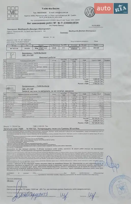 Универсал Volkswagen Passat 2017 в Сарнах документ