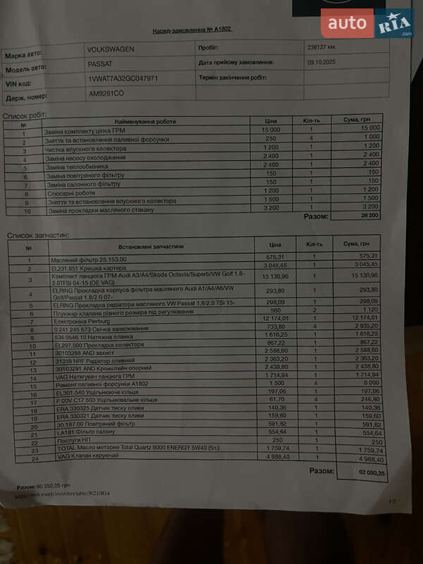 Седан Volkswagen Passat 2016 в Житомире