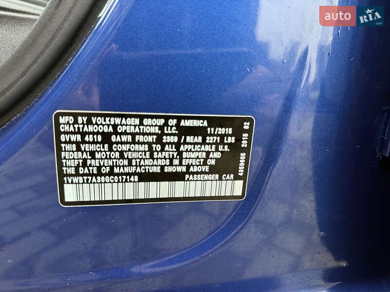 Седан Volkswagen Passat 2015 в Луцьку фото 34 Седан Volkswagen Passat 2015 в Луцьку