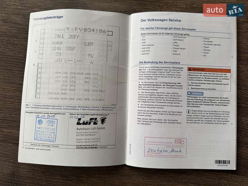 Минивэн Volkswagen Sharan 2015 в Сарнах