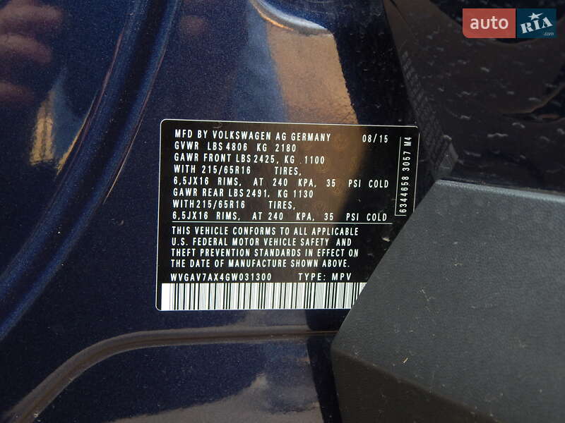 Внедорожник / Кроссовер Volkswagen Tiguan 2015 в Калуше
