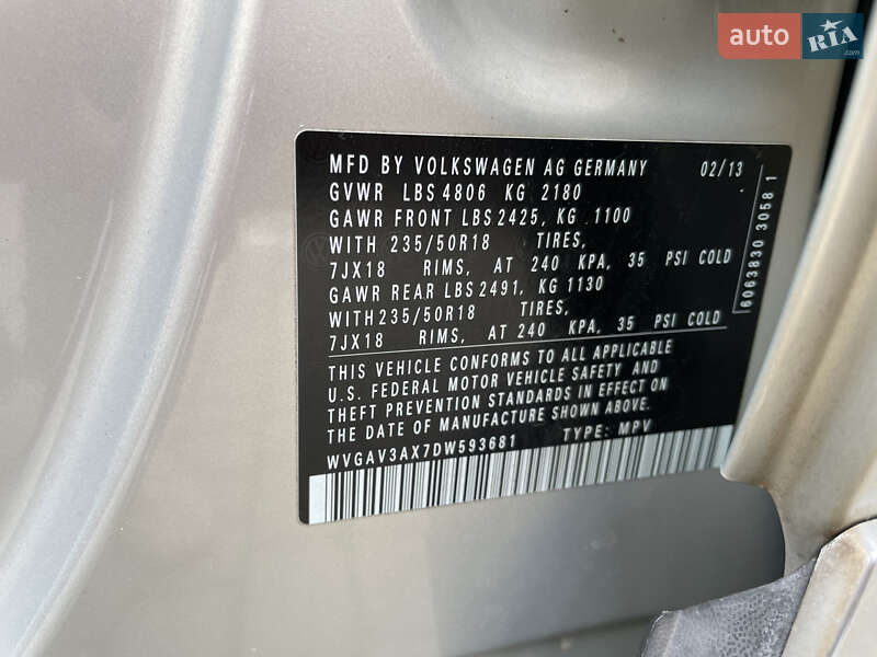 Внедорожник / Кроссовер Volkswagen Tiguan 2013 в Львове