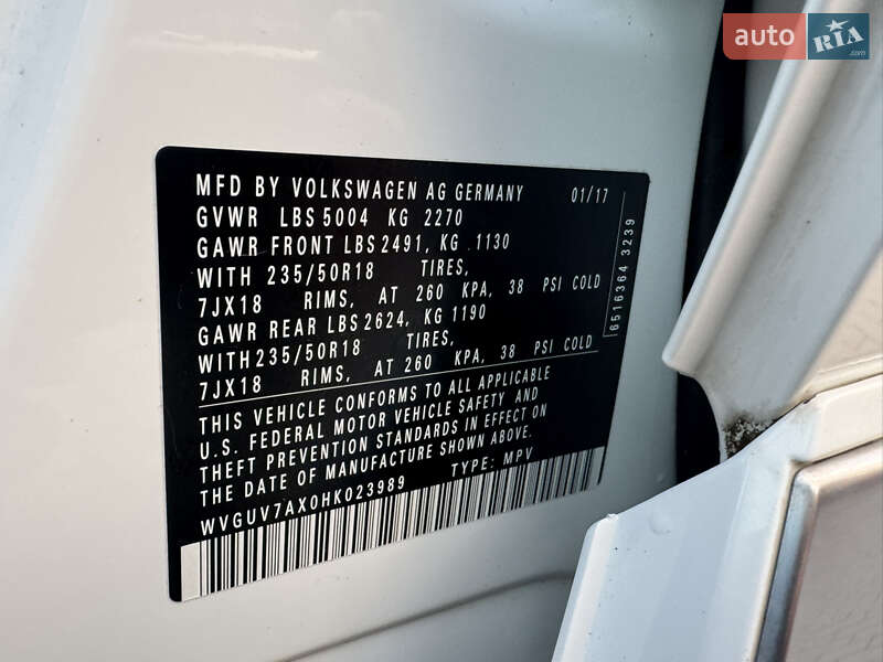 Позашляховик / Кросовер Volkswagen Tiguan 2017 в Володимирі