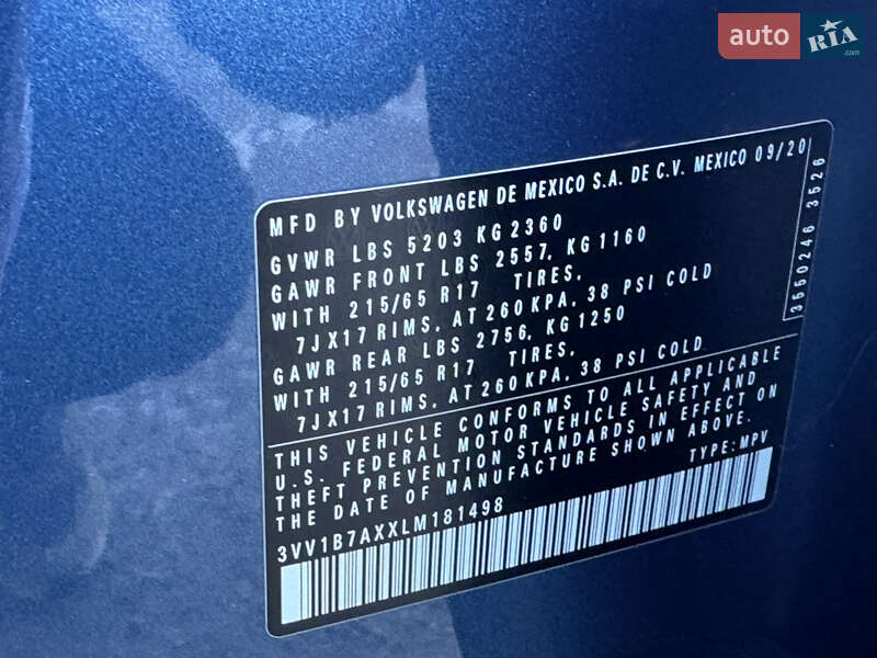 Внедорожник / Кроссовер Volkswagen Tiguan 2020 в Черкассах фото 23 Внедорожник / Кроссовер Volkswagen Tiguan 2020 в Черкассах