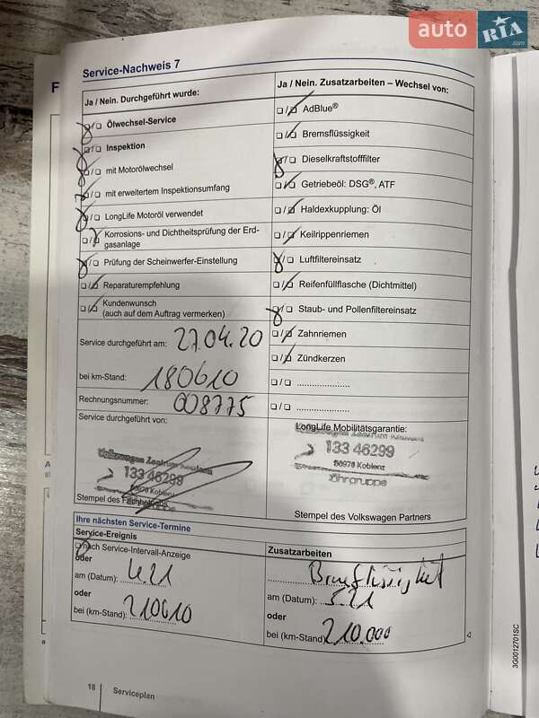 Микровэн Volkswagen Touran 2016 в Каменец-Подольском фото 30 Микровэн Volkswagen Touran 2016 в Каменец-Подольском