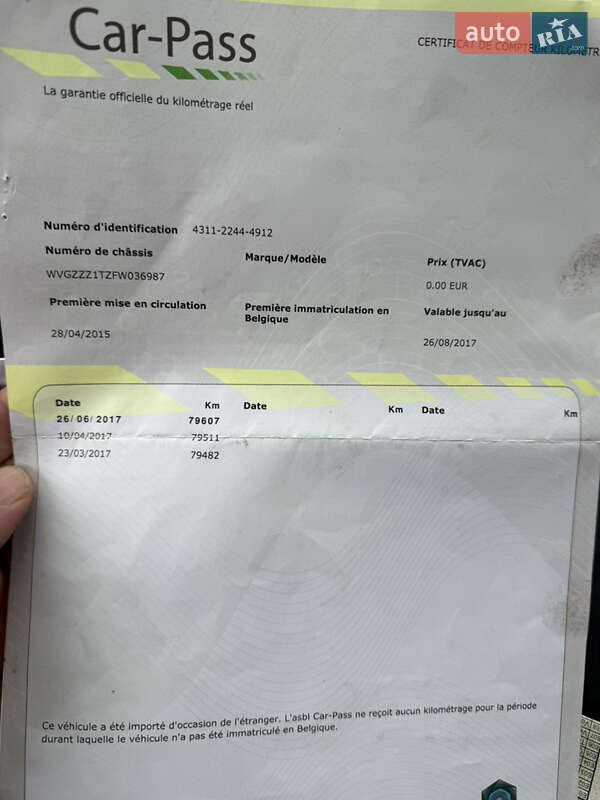 Минивэн Volkswagen Touran 2015 в Нововолынске