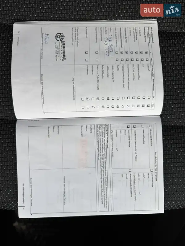 Минивэн Volkswagen Touran 2011 в Мукачево документ