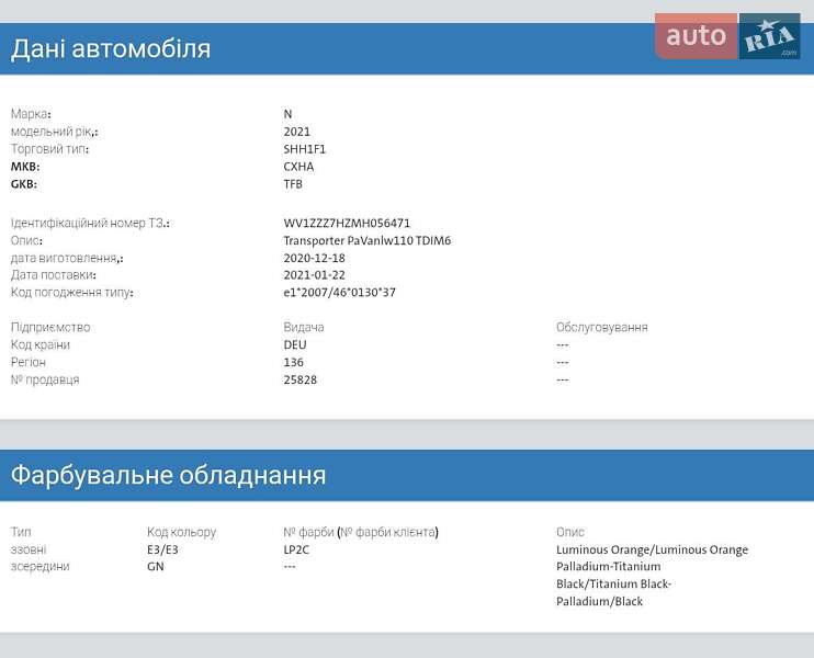 Грузовой фургон Volkswagen Transporter 2021 в Виннице