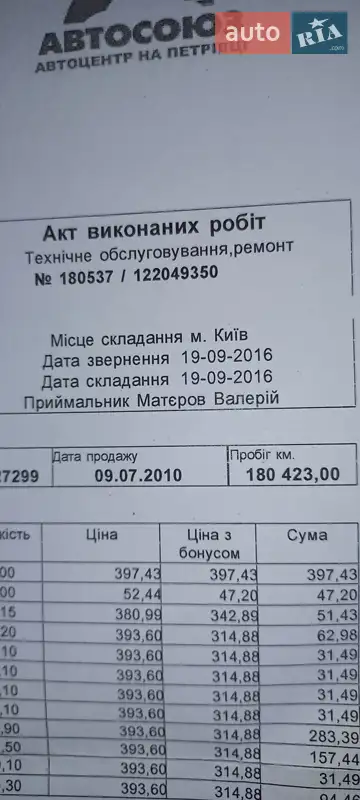 Минивэн Volkswagen Transporter 2009 в Броварах документ