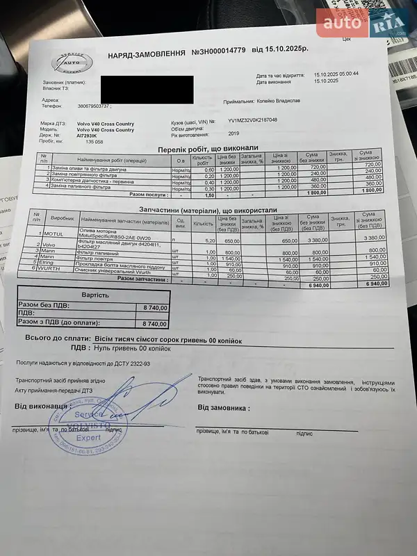 Хетчбек Volvo V40 Cross Country 2019 в Києві документ 5 фото Хетчбек Volvo V40 Cross Country 2019 в Києві документ