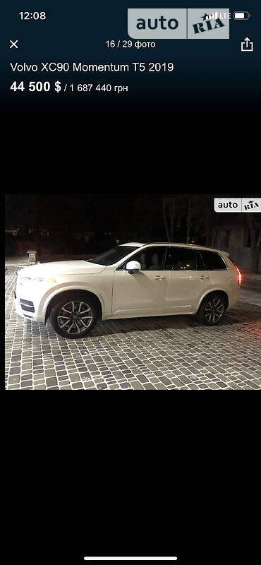 Внедорожник / Кроссовер Volvo XC90 2019 в Запорожье
