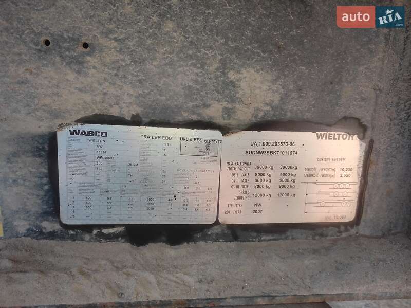 Самоскид напівпричіп Wielton NW 33S 2007 в Звягелі