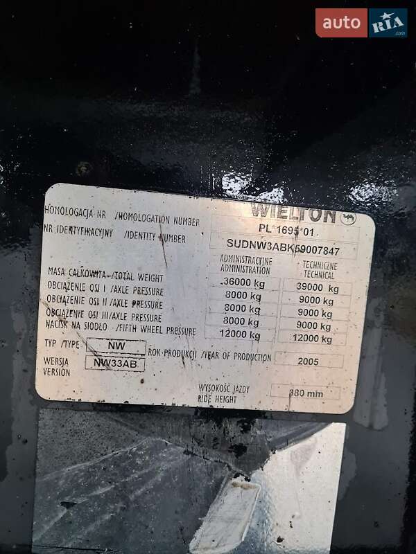 Зерновоз - полуприцеп Wielton NW 2005 в Тернополе фото 7 Зерновоз - полуприцеп Wielton NW 2005 в Тернополе