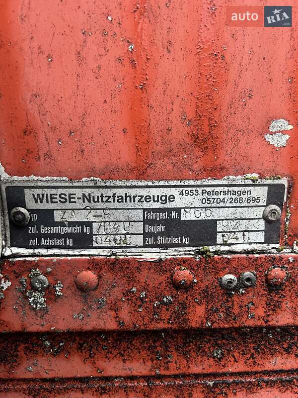 Другие прицепы Wiese TA 1992 в Светловодске